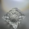 Купить Пепельница квадратной формы с резным геометрическим декором, хрусталь, алмазная грань, СССР, 1970-1990 гг.