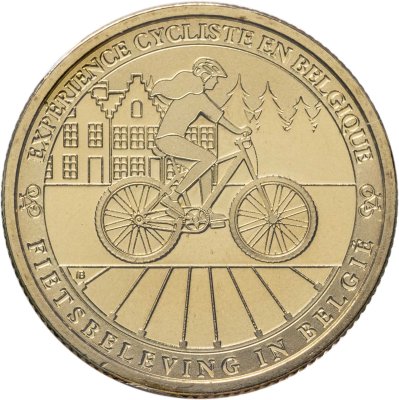 купить Бельгия 2,5 евро 2023 "Передвижение на велосипеде в Бельгии" в буклете