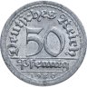 Купить Германия (Веймарская республика) 50 пфеннигов (pfennig) 1920 F знак монетного двора "F" — Штутгарт