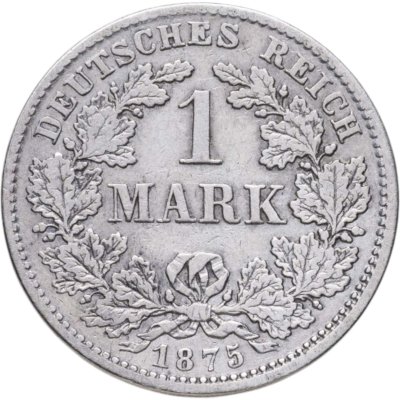 купить Германия 1 марка (mark) 1875 D знак монетного двора: "D" - Мюнхен