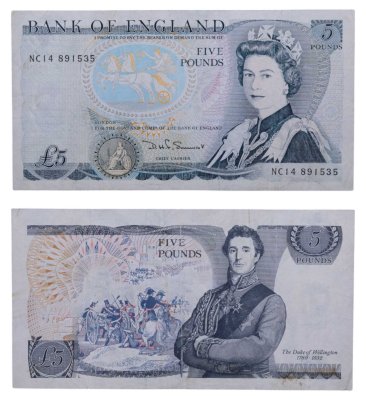 купить Англия 5 фунтов 1980-1987
