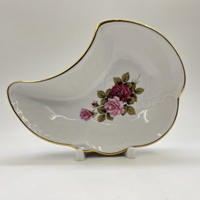 купить Менажница с флоральным декором, фарфор, деколь, золочение, Дулевский фарфоровый завод (Дулёво), Россия, 2006 г.