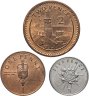 Купить Гибралтар набор из 3-х монет: 1 пенни, 2 и 5 пенсов 1995-2016