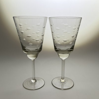 купить Набор из 2-х бокалов "Зерна", автор А.И. Маева, стекло, алмазная грань, Ленинградский завод художественного стекла (ЛЗХС), СССР, 1970-1990 гг.