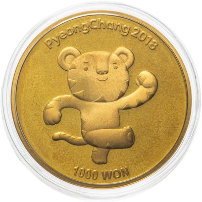 купить Южная Корея 1000 вон 2017 "XXIII зимние Олимпийские игры в Пхёнчхане 2018 - символ"