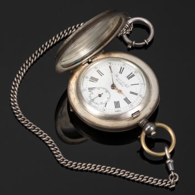 купить Часы карманные, Perret & Fils Brenets (Перре и сынъ, Брене), металл, резьба, металл, стекло, Швейцария, 1870-1890 гг.