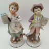 Купить Статуэтки парные "Дети с голубками"  ("Птичники"), фарфор, роспись, Западная Европа, 1970-1990 гг.