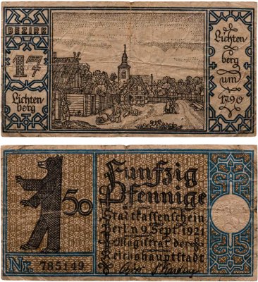 купить Германия, Берлин, Веймарская республика 50 пфеннигов 1921