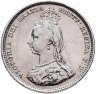 Купить Великобритания 1 шиллинг (shilling) 1887 с портретом королевы Виктории в слабе Монетник. ру AU det чистка