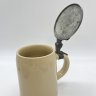 Купить Кружка пивная с откидной крышкой, фаянс, металл, Германия, 1910-1950 гг.
