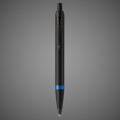 Купить Шариковая ручка Parker IM Vibrant Rings Flame Blue,стержень: M, цвет чернил: Blue, в подарочной упаковке., Лаки и смолы: лак, латунь, 2026 г.
