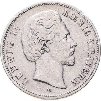 купить Германская Империя, Бавария 5 марок (mark) 1876 D