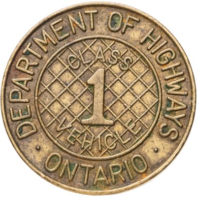 купить Канада платежный жетон для транспортных средств 1-го класса "Департамента автомобильных дорог Онтарио"