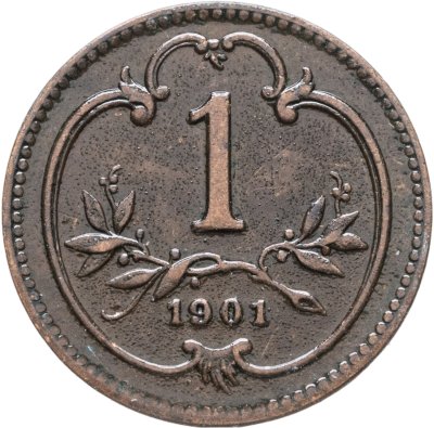 купить Австрия 1 геллер (heller) 1901
