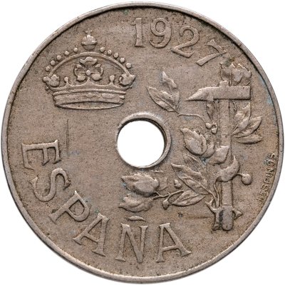 купить Испания 25 сентимо (centimos) 1927