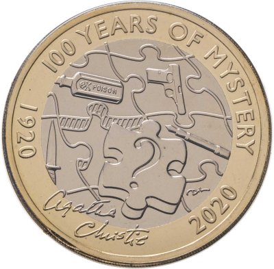 купить Великобритания 2 фунта (pounds) 2020 "100 лет первой книге Агаты Кристи" в коинкарте