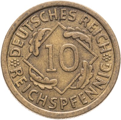 купить Германия 10 рейхспфеннигов 1936, знак монетного двора "А" - Берлин