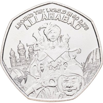 купить Гернси 50 пенсов 2022 "Вокруг света за 80 дней - Аллахабад"