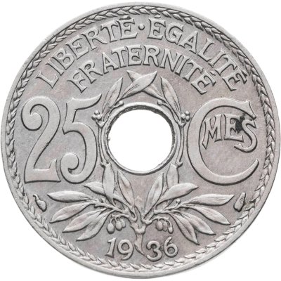 купить Франция 25 сантимов (centimes) 1936