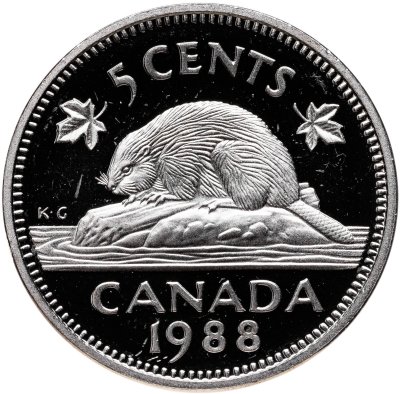 купить Канада 5 центов (cents) 1988