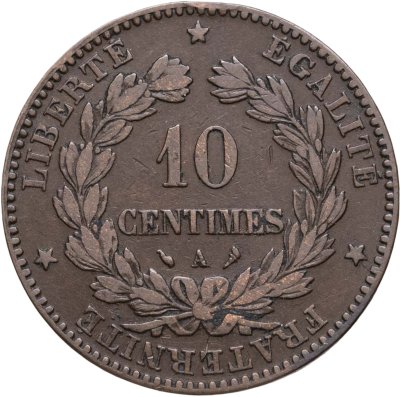 купить Франция 10 сантимов (centimes) 1897