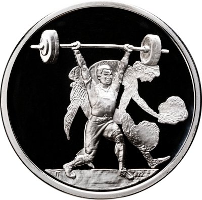 купить Греция 10 евро 2004 Proof "XXVIII летние Олимпийские Игры, Афины 2004 - Тяжёлая атлетика"