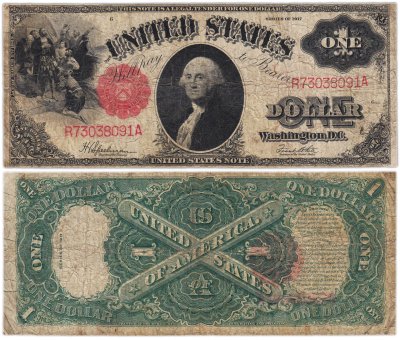 купить США 1 доллар 1917 series 1917 Legal Tender Note Speelman-White