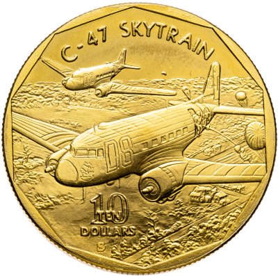 купить Маршалловы острова 10 долларов 1991 "самолет C-47 SKYTRAIN"
