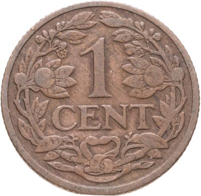 купить Нидерланды 1 цент (cent) 1913