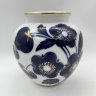 Купить Ваза "Синие цветы", автор формы Яковлева С.Е., автор рисунка Яцкевич А.А., фарфор, роспись кобальтом, золочение, Ленинградский фарфоровый завод (ЛФЗ), СССР, 1950-1970 гг.