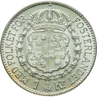 купить Швеция 1 крона 1940 Густав V