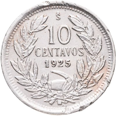 купить Чили 10 сентаво (centavos) 1925