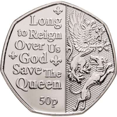 купить Остров Мэн 50 пенсов (pence) 2022 "Государственный гимн - Long to Reign Over Us God Save The Queen"