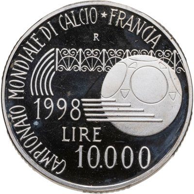 купить Италия 10000 лир (lire) 1998 Чемпионат мира по футболу 1998