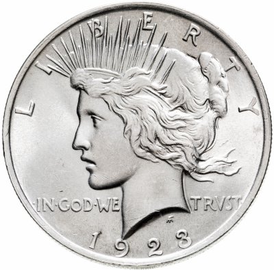 купить США 1 доллар (dollar) 1923 "Мирный доллар (Peace dollar)" Без отметки монетного двора