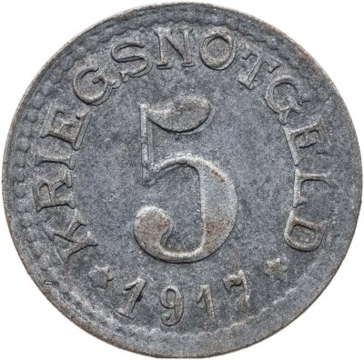купить Германия, Шлейзвиг-Гольштейн 5 пфеннигов 1917
