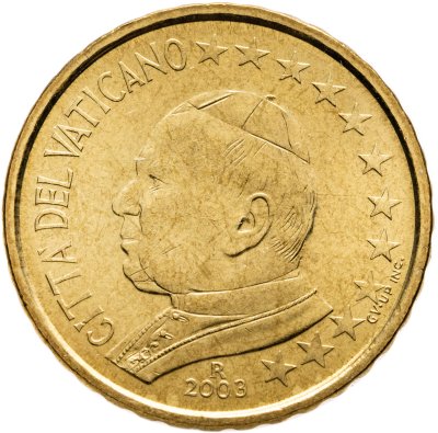 купить Ватикан 10 центов (cents) 2003 "Портрет Папы Иоана Павла II"