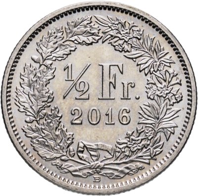 купить Швейцария 1/2 франка (franc) 1968-2026, случайный год