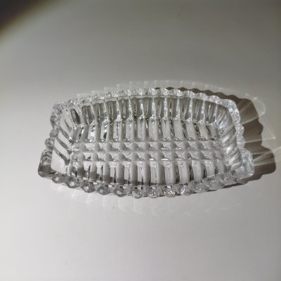 купить Пепельница с рельефным декором, хрусталь, Дятьковский хрустальный завод, СССР, 1970-1980 гг.