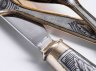 Купить Набор столовый детский (4предмета) на одну персону с цветочным декором, серебро 875 пр., Великоустюгская фабрика "Северная чернь", СССР, 1964 г.