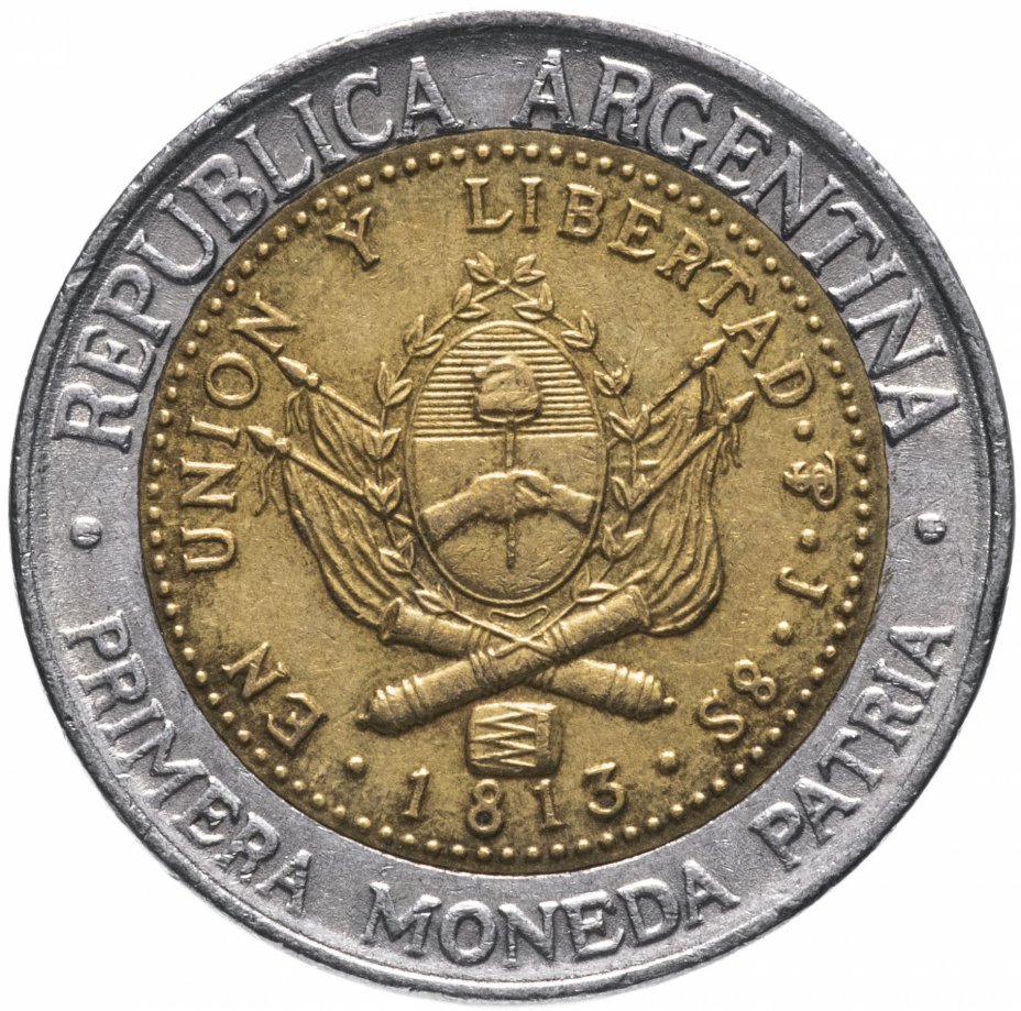 1 песо 2010г. Аргентина. Палмар, состояние UNC - Мир монет