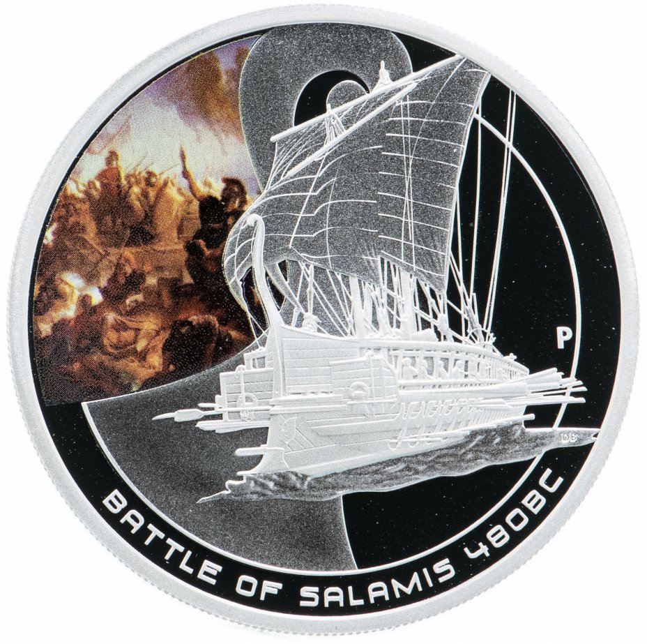 купить Острова Кука 1 доллар 2010 "Великие морские сражения - Битва при Саламисе»