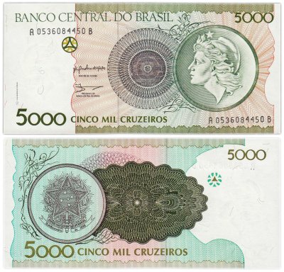 купить Бразилия 5000 крузейро 1990 ПРЕСС