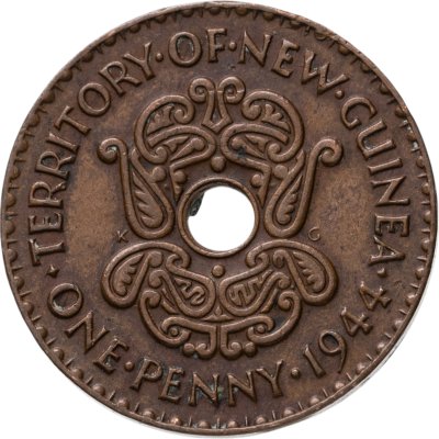 купить Новая Гвинея 1 пенни (penny) 1944