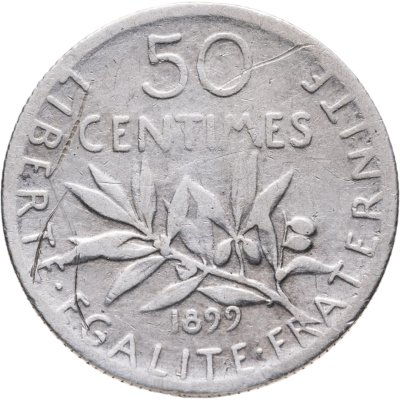 купить Франция 50 сантимов (centimes) 1899