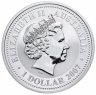 Купить Австралия 1 доллар (dollar) 2007 "Год тигра - 2010" с позолотой