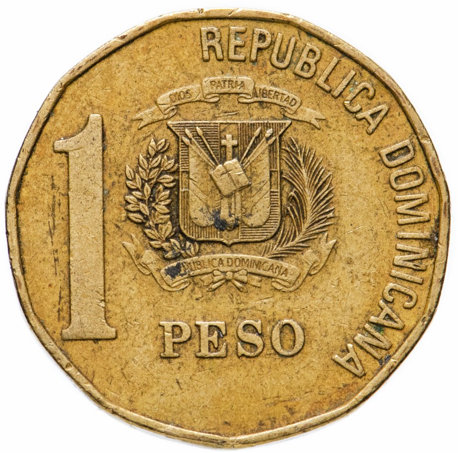купить Доминикана 1 песо (peso) 1991-2008 не магнетик, случайная дата