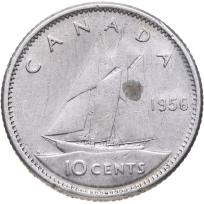 купить Канада 10 центов (cents) 1956
