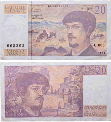 купить Франция 20 франков 1992 (Pick 151)
