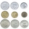 Купить Турция, набор монет 1982-1992 (9 монет)